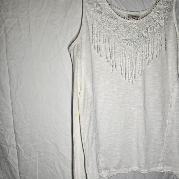 Whimsigoth boho crochet accent sleeveless top - Picture 3 of 5